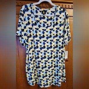 JM Collection Geometric Print Tunic NWT